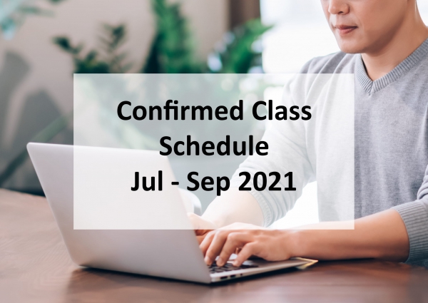 Iverson Confirmed Class Schedule Jul - Sep 2021